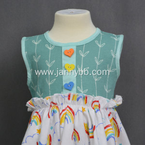 Knitted fabric baby girls cartoon a-line dress